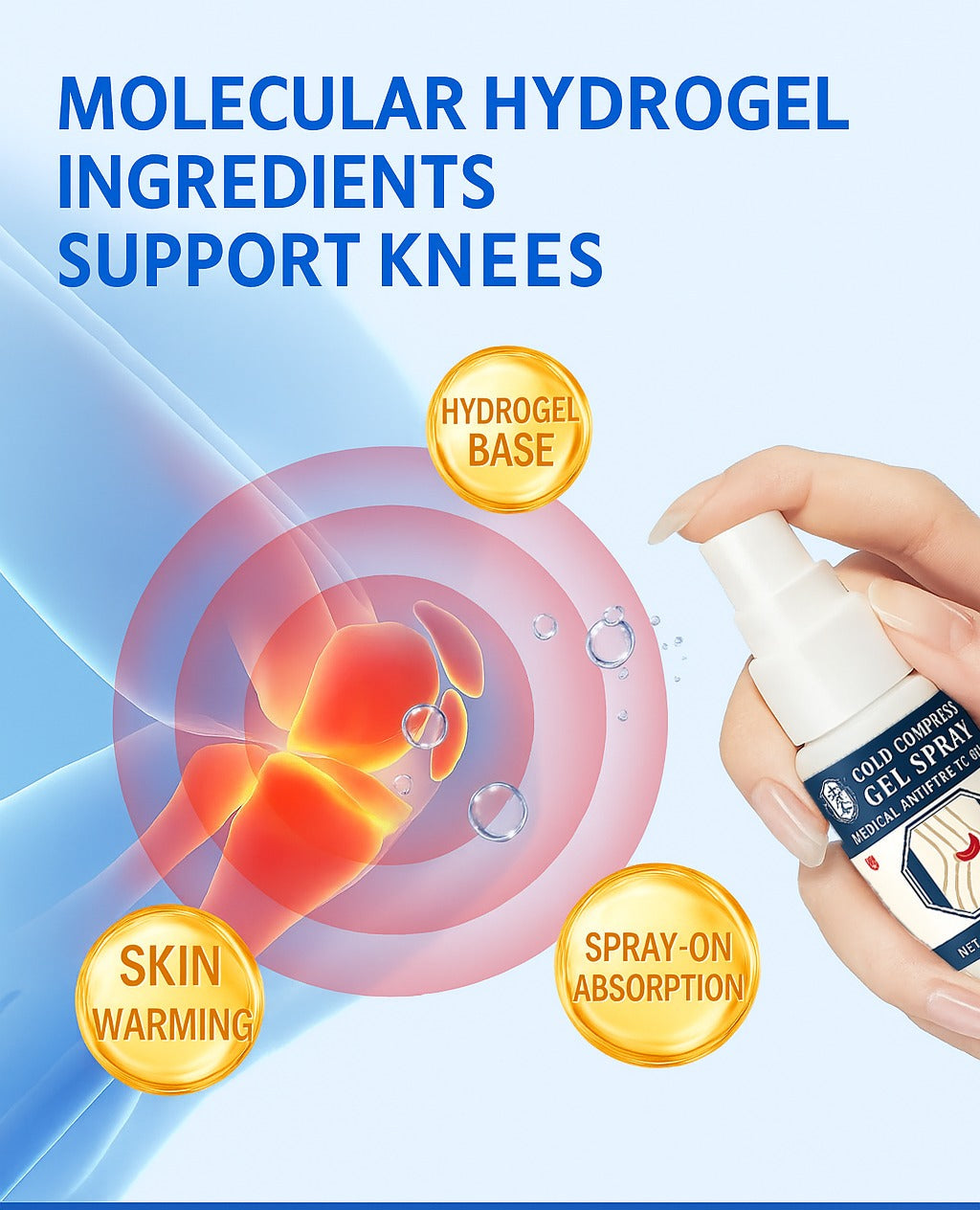 Knee Pain Cold Compress Gel Spray