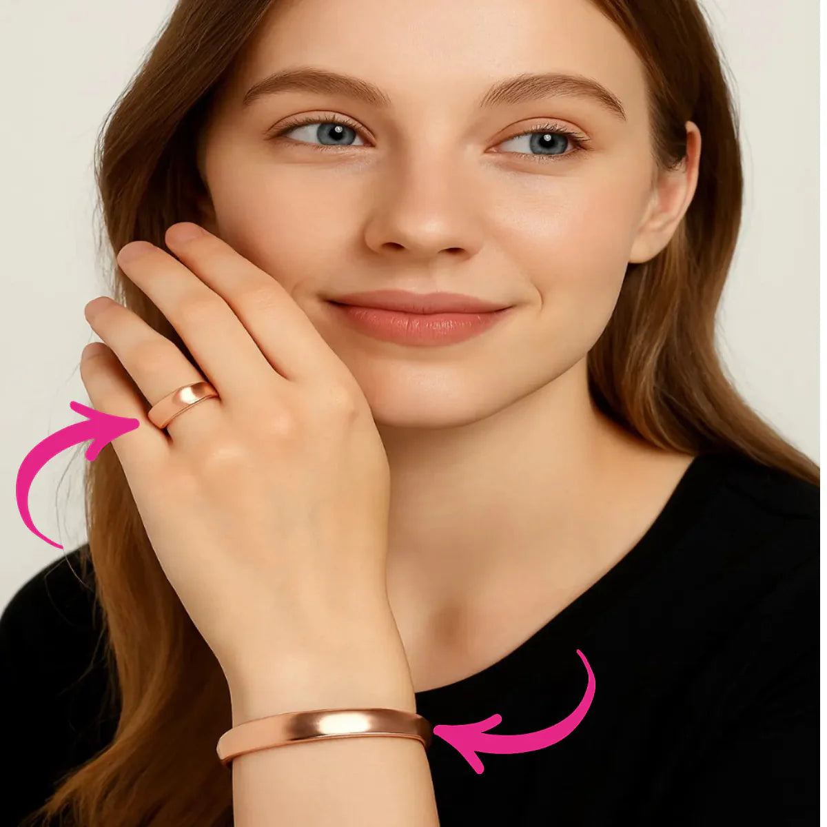 Magnetic Acupressure Ring & Bracelet Combo