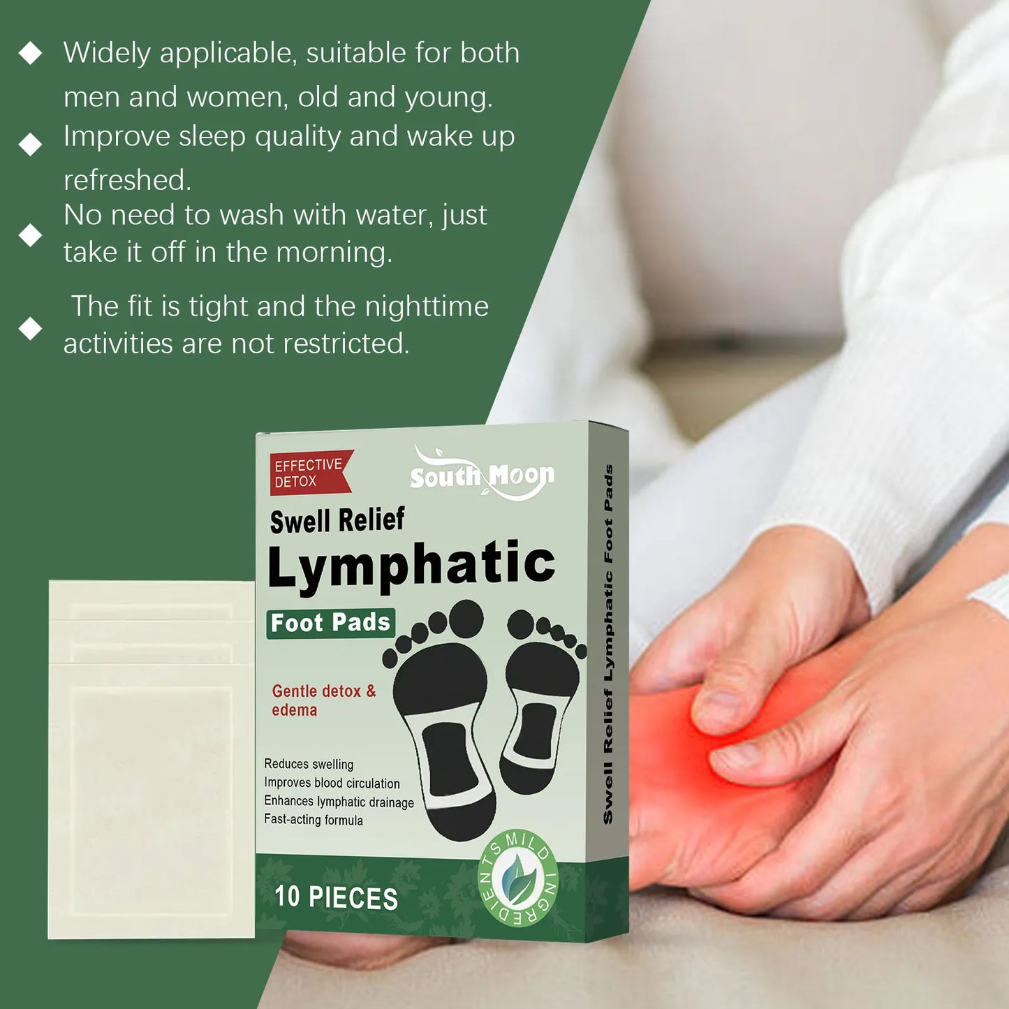 DetoxFlow™ SwellRelief Lymphatic Foot Pads( BUY 1 GET 1 FREE )