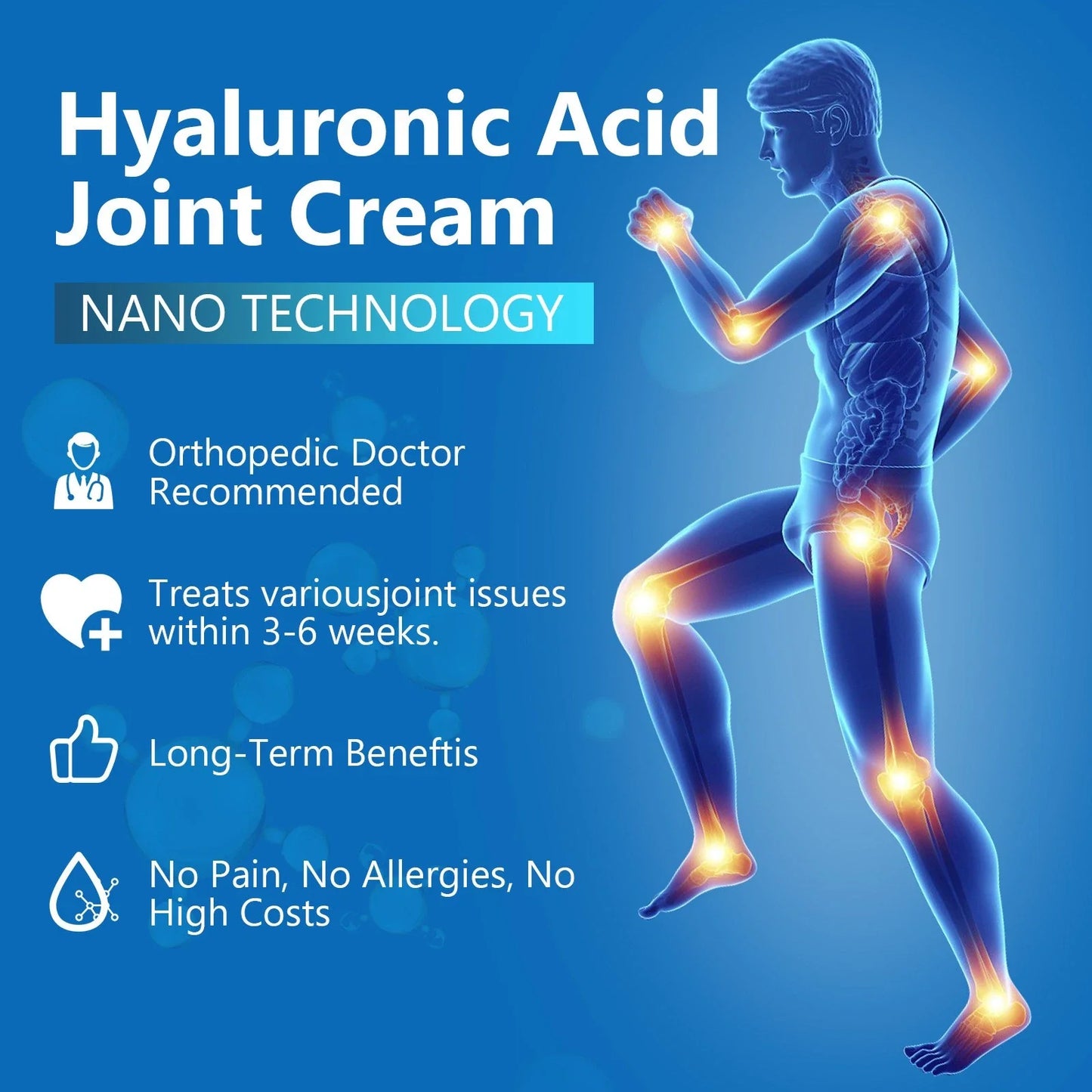 1-4X Hyaluronic Acid Joint Repair Care Cream( BUY 1 GET 1 FREE )